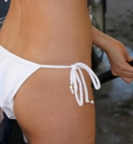 skyemodel blonde teen petite bikini outdoors public wet carwash ass 05
